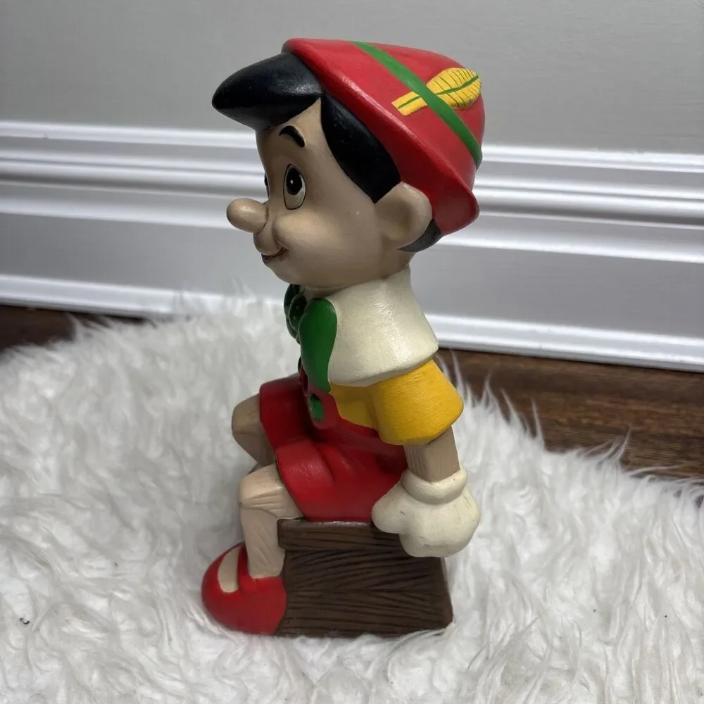 Vintage Evans 1945 Disney Pinocchio & Pluto Ceramic Figurine Lot Shelf Sitters